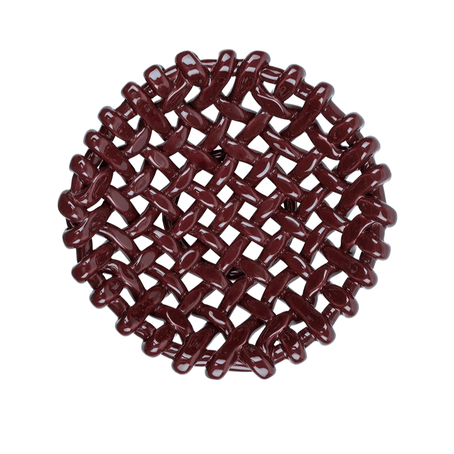 Burgundy Basketweave Bowl