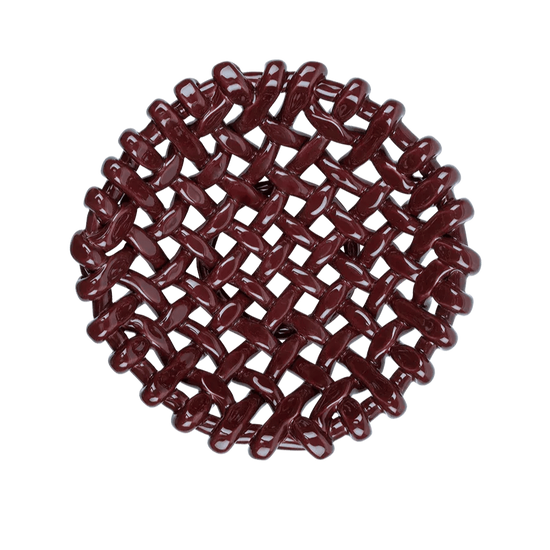 Burgundy Basketweave Bowl