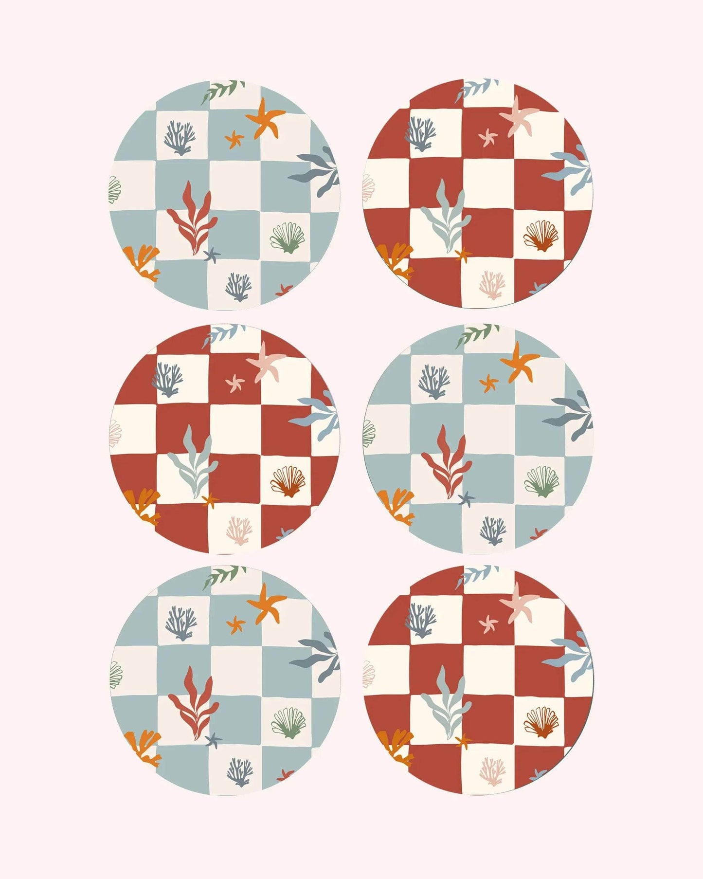 Nautical Checks Placemats (Set of 6)