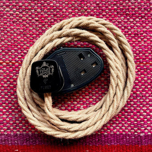 Fabric Extension Cable in Jute