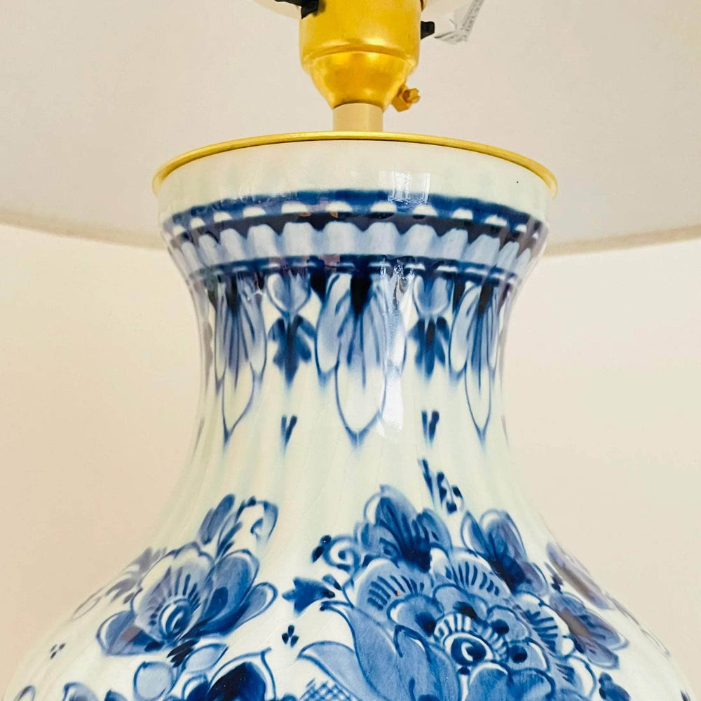 Antique Delft Table Lamp