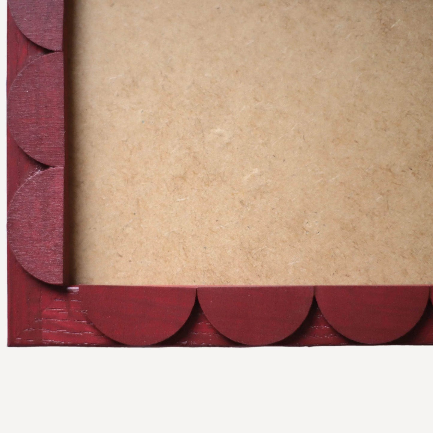 Brick Red Stained Scallop Frame