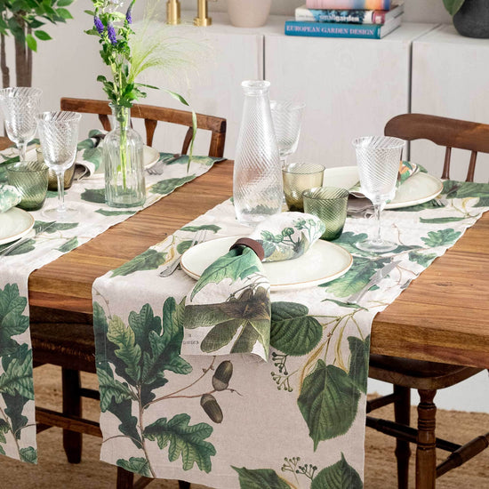 Linen Table Runner TREES