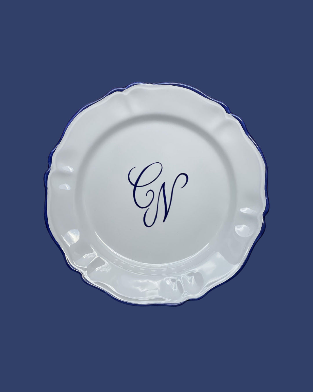 Personalised Ceramic Single Wedding Engraved Round Serving Platter