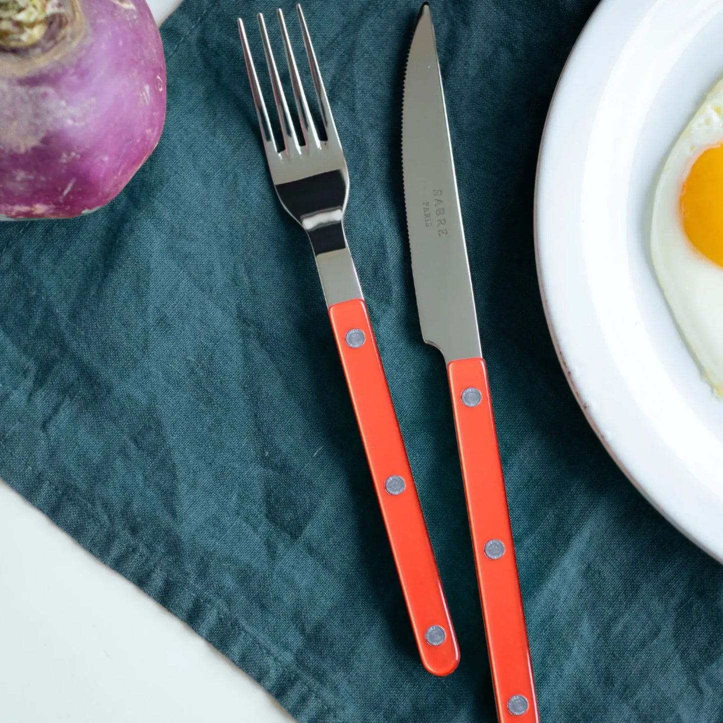 Bistrot Pearly 4pc Cutlery Set, Orange