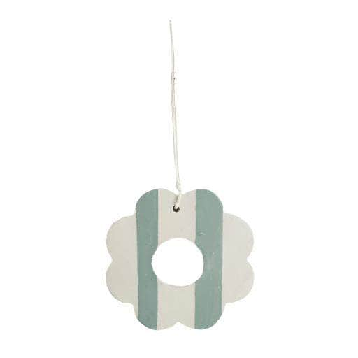 Duci Stripe Flower Hanging Decoration Green