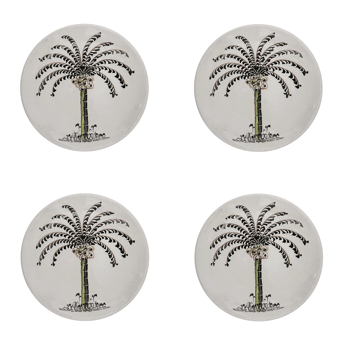 Side Plate, Palm, Set of Four