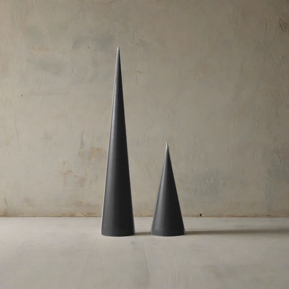 Double Cone Candles - Black