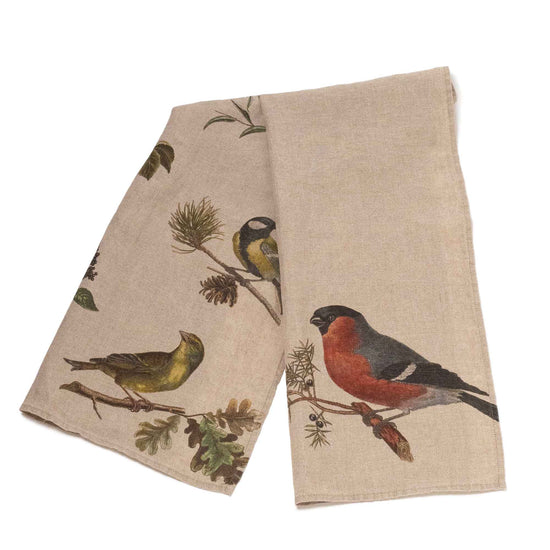 Linen Kitchen Towels SMALL BIRDS Set of 2