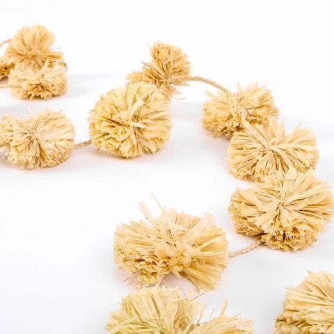 Natural Pom Pom Garland from Uganda