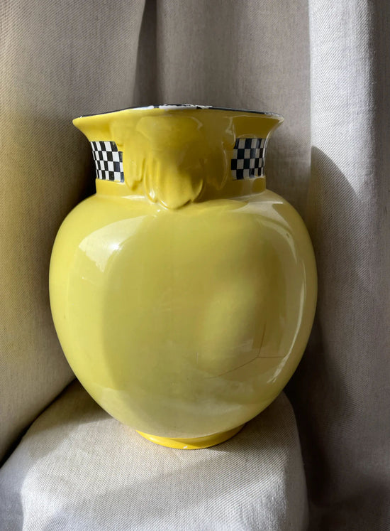 Yellow and chequerboard sun jug