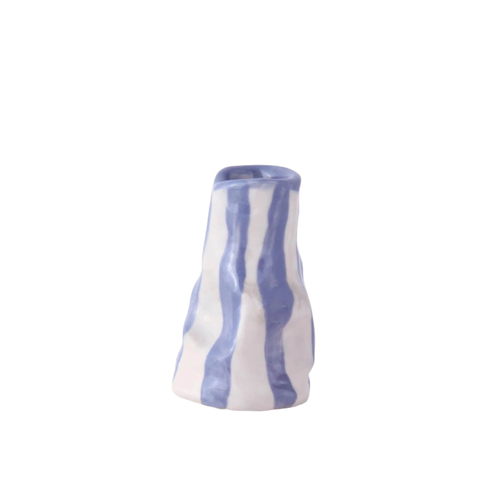 Dark Lavender Candy Stripe Candle Holder