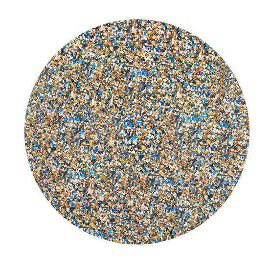 Blue Round Speckled Cork Placemat