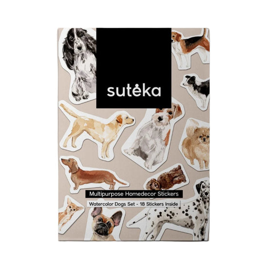 Watercolour Dog Ceramic Sticker Set