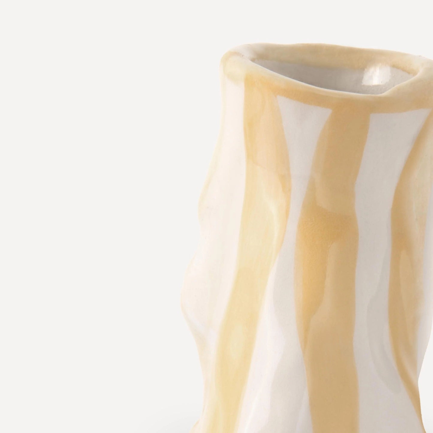 Straw Candy Stripe Candle Holder