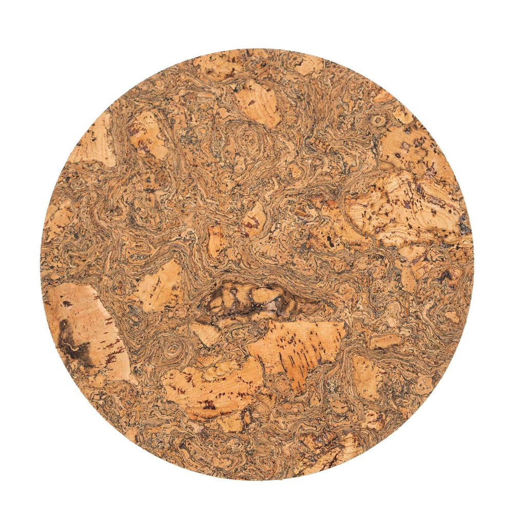 Round Natural Cork Placemat - Grey