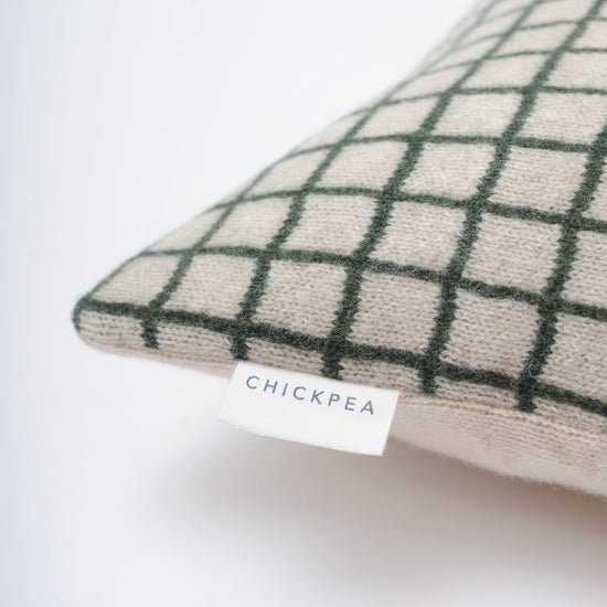 Green Grid Cushion