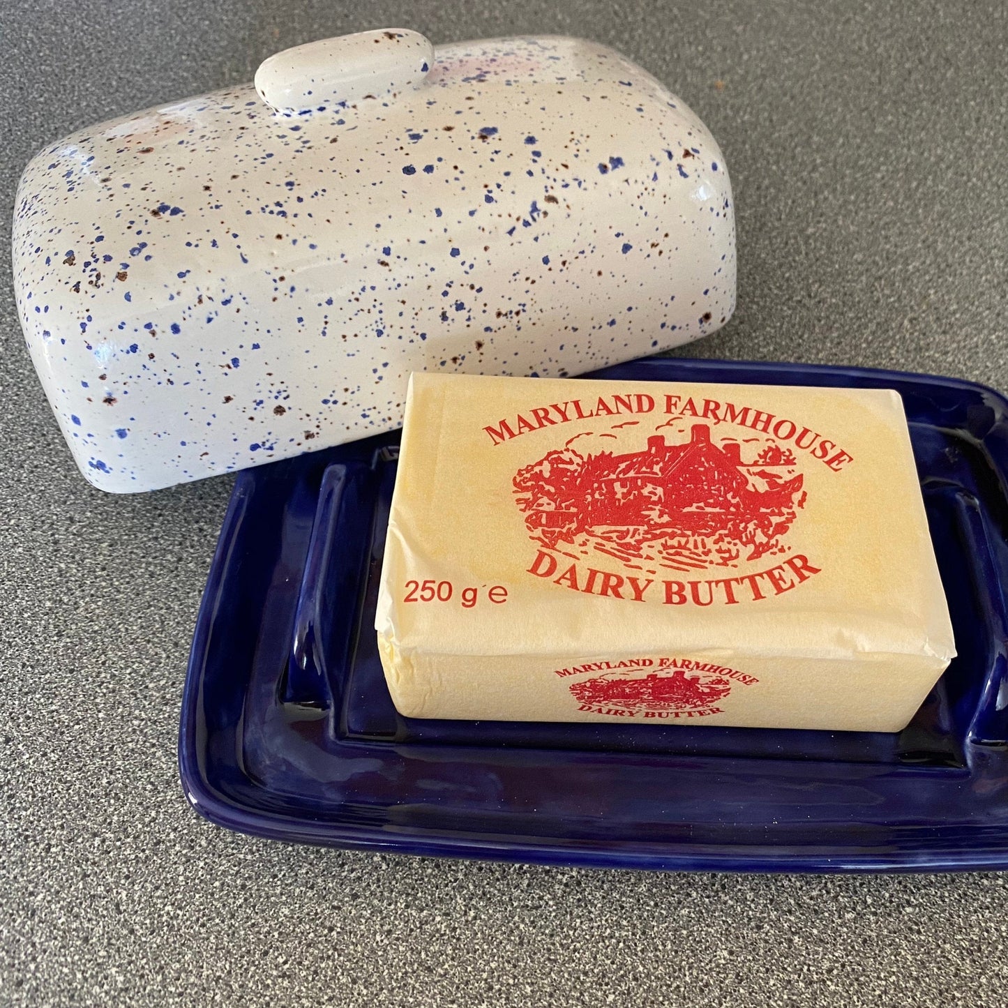 Handmade Pottery Butter Dish with Lid