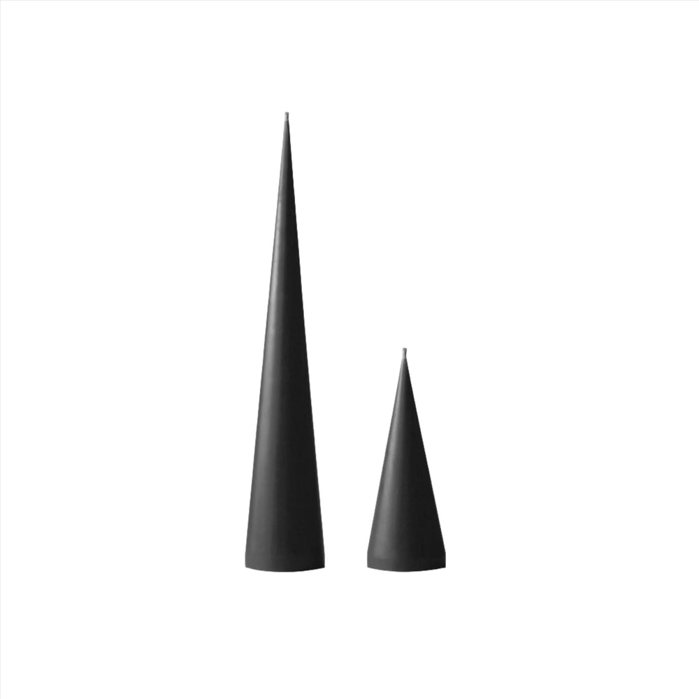 Double Cone Candles - Black