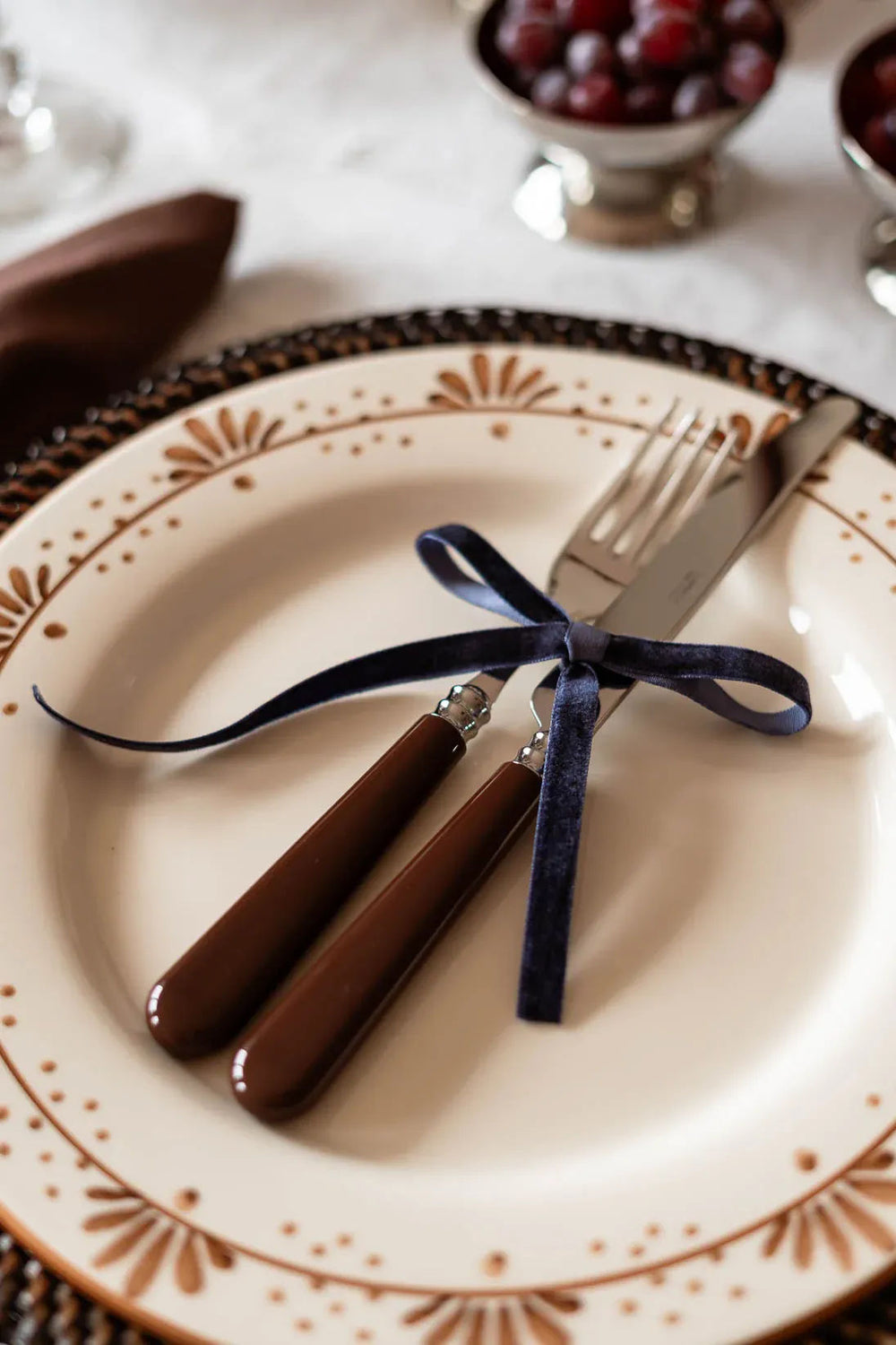 Chocolate Brown Dinner Cutlery Set - 12 pieces