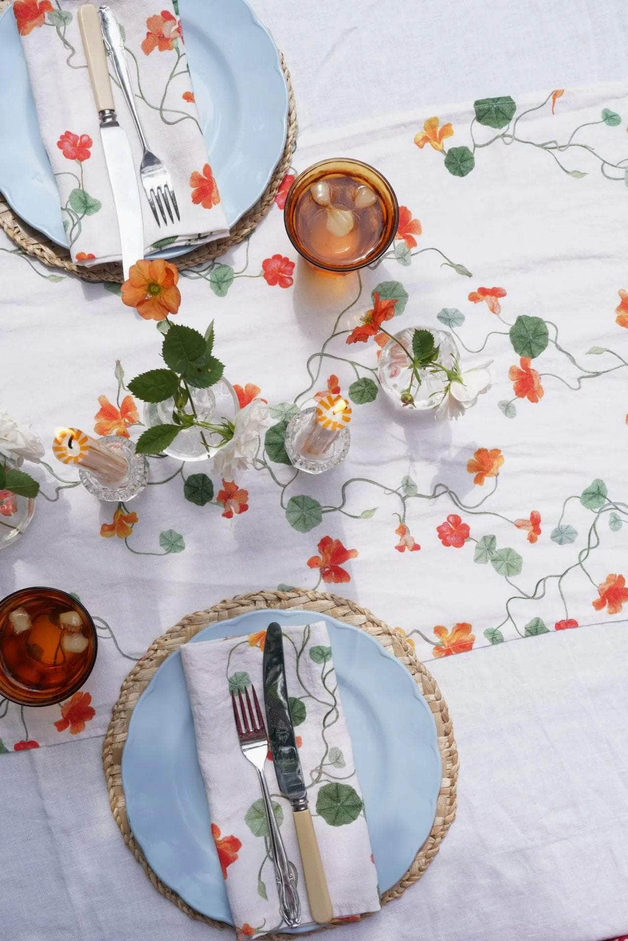 Nasturtium Linen Runner