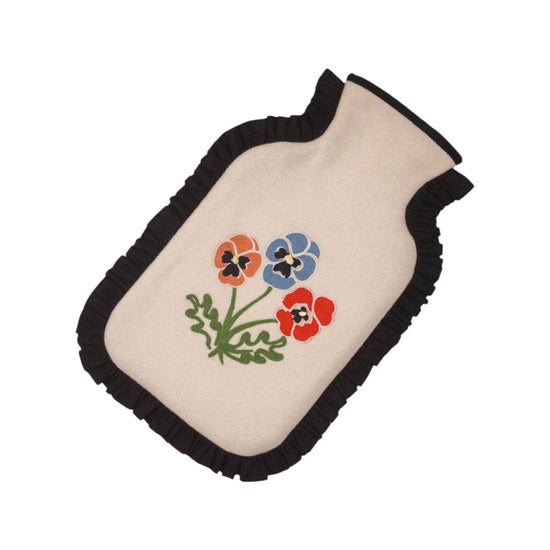 Winter Pansy Hot-water Bottle Cover