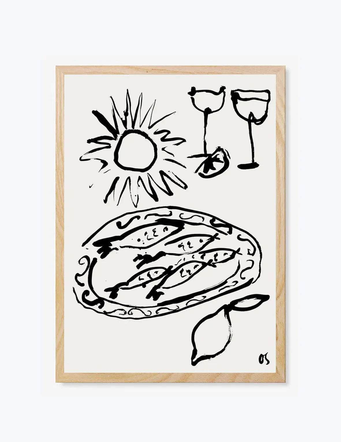 Sardines and Wine Print