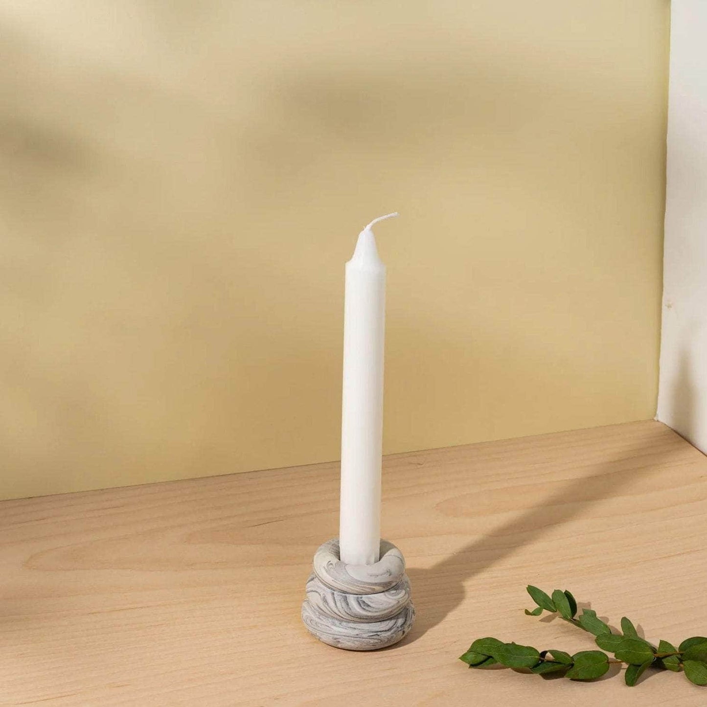 Marble Grey Triple O Candleholder