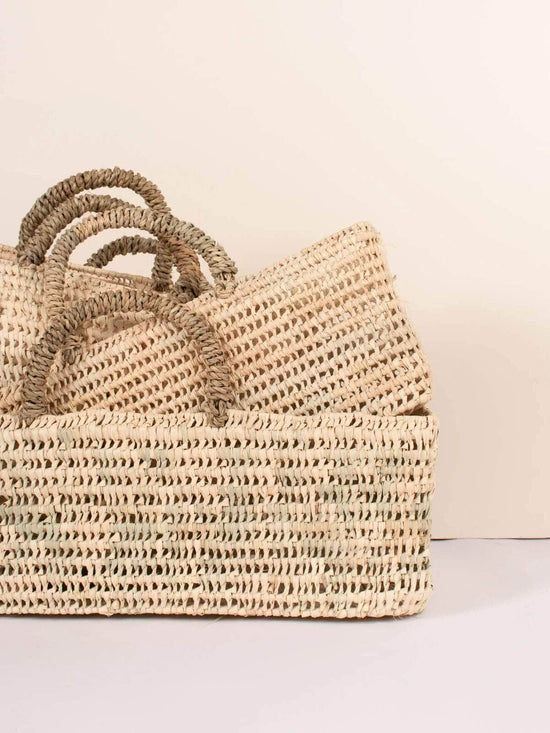 Long Open Weave Storage Baskets