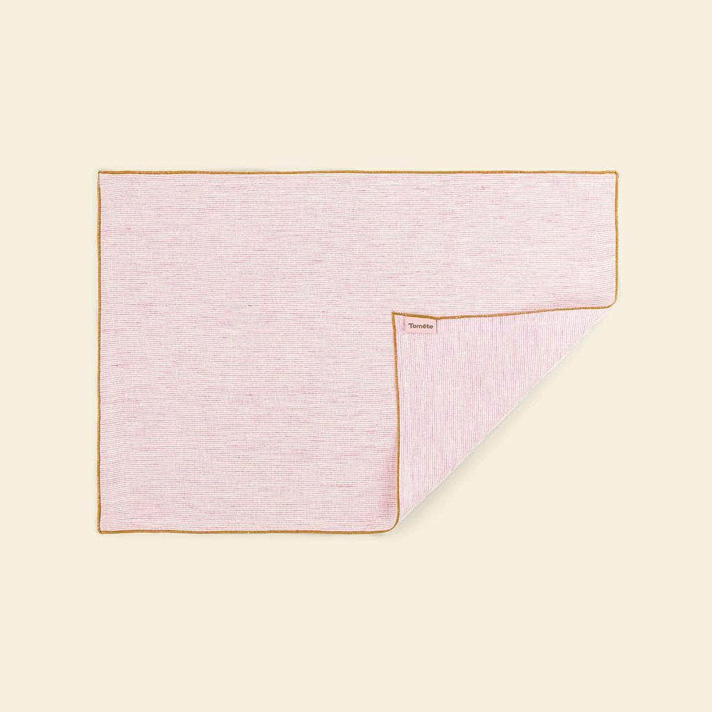 The Pink & White Stripes Linen Placemats (set of 2)