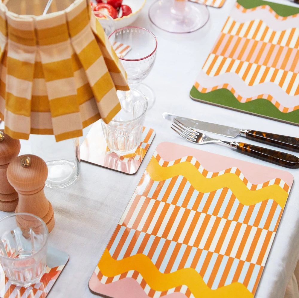 Wiggle & Stripe Placemats (Set of 6)