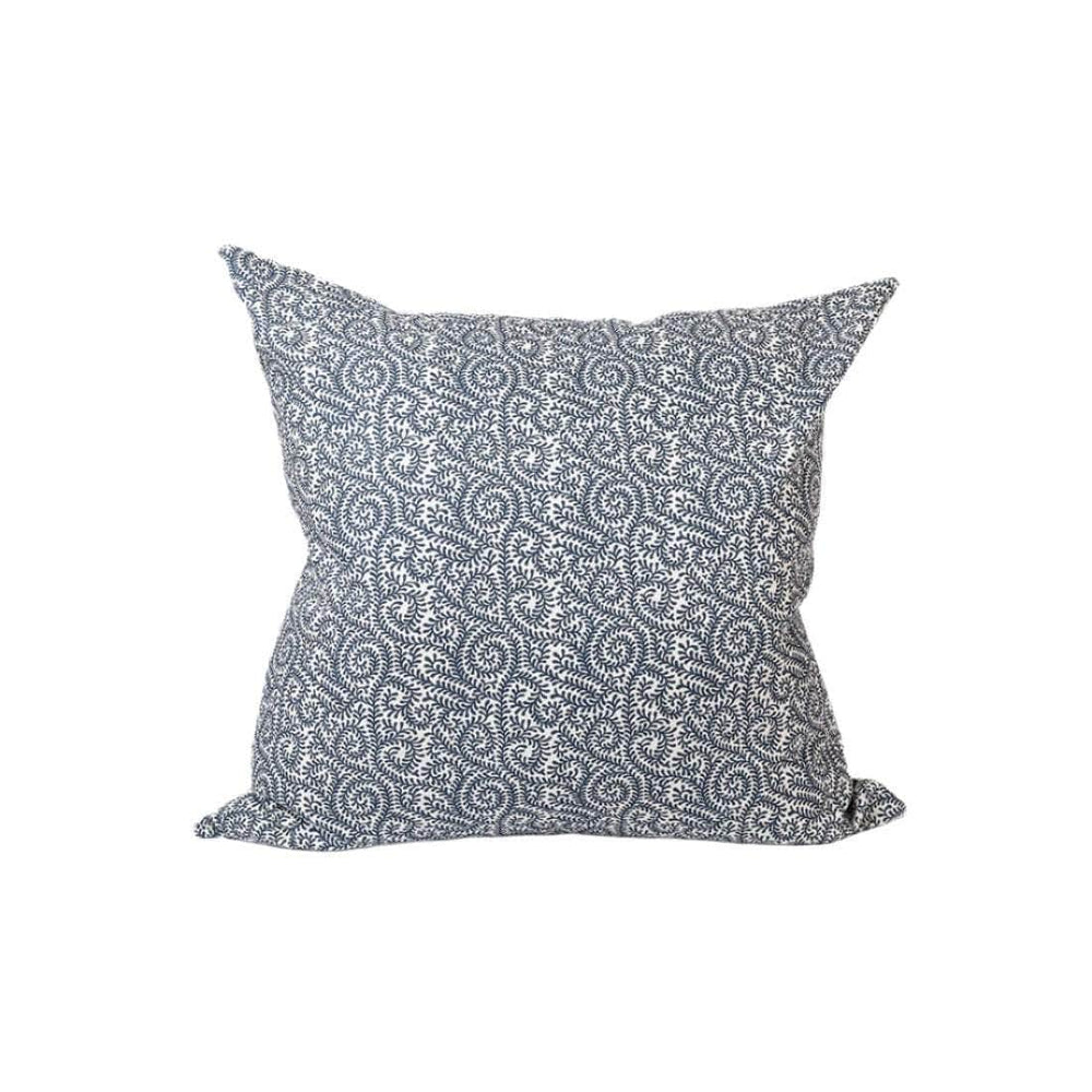 Verdure Slubbed Cotton Scatter Cushion in Indigo