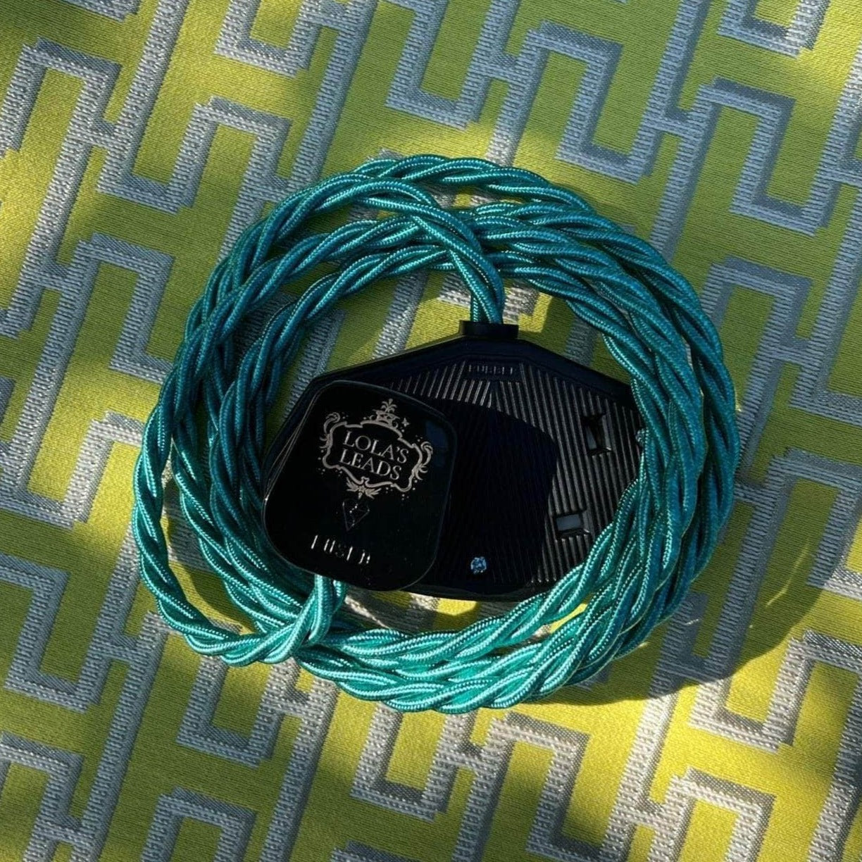 Fabric Extension Cable in Kingfisher