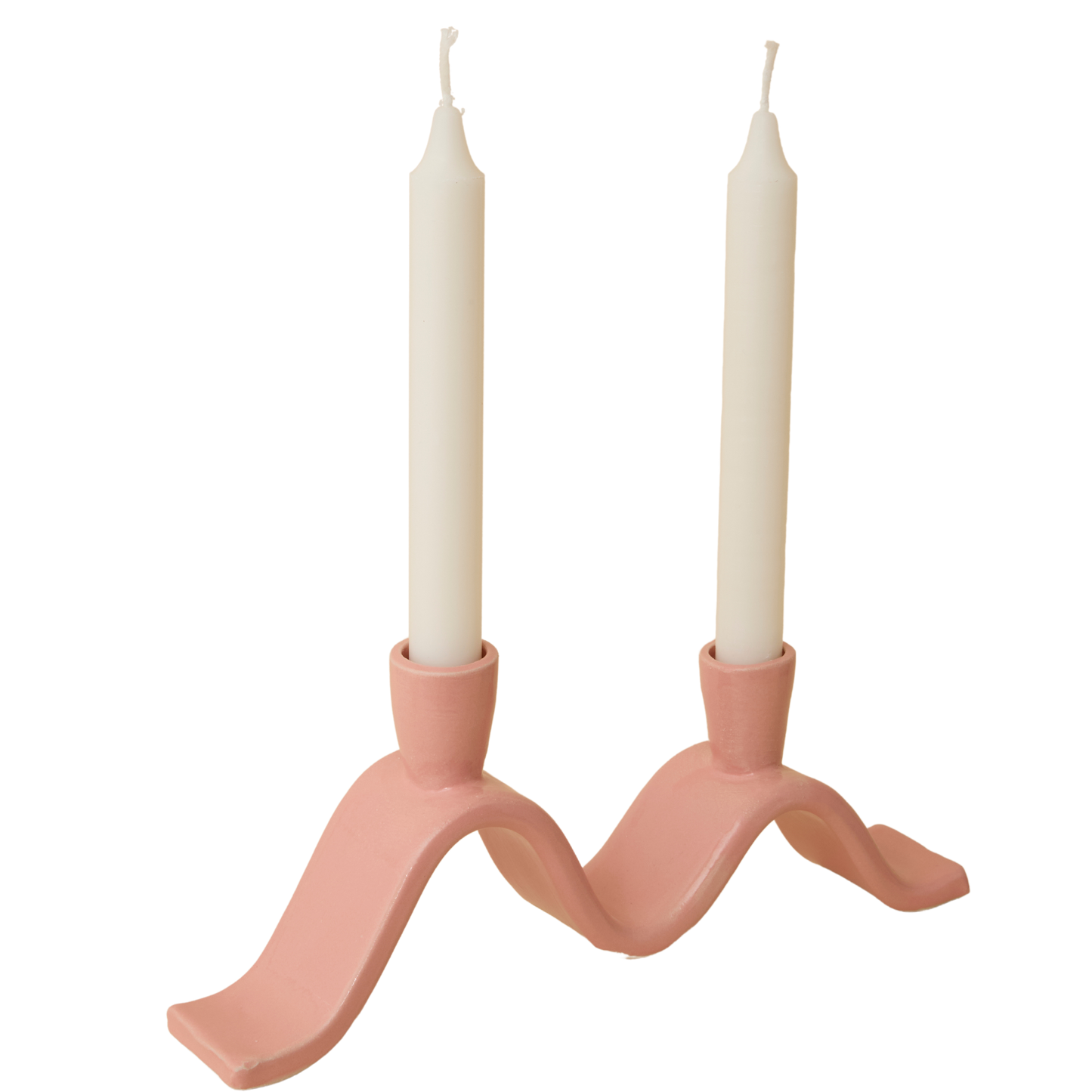 Small Wavy Candelabra - Pink