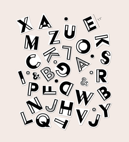 Alphabet Ceramic Sticker Set