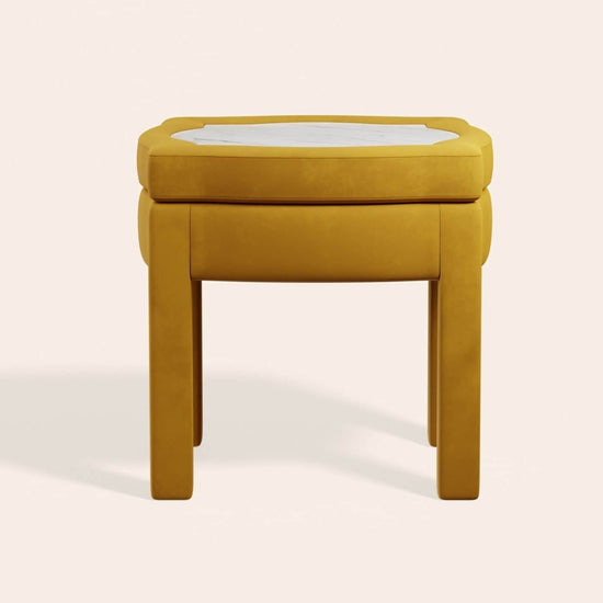 Piero Footstool, Turmeric Velvet