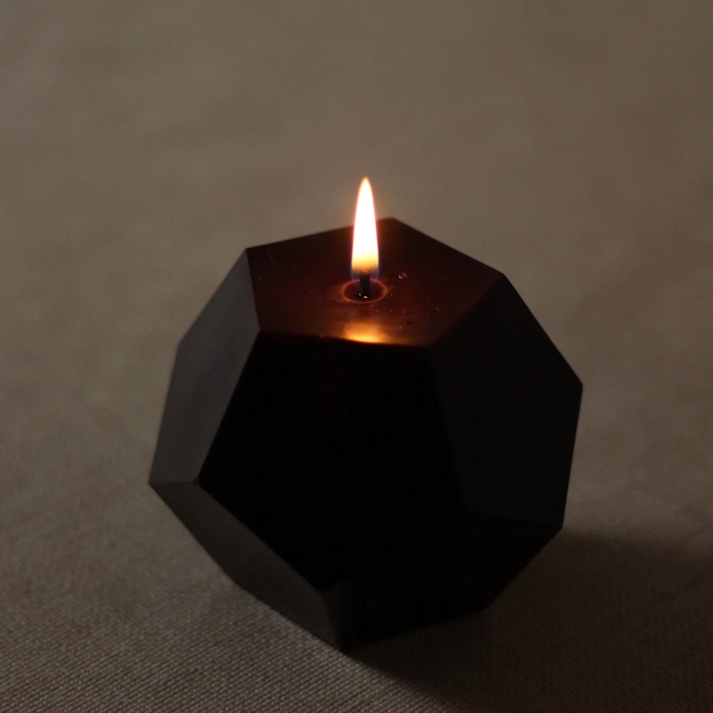 Dodecahedron Candle - Black