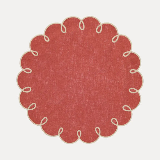 Lisboa Placemat, Terracotta with Off-White