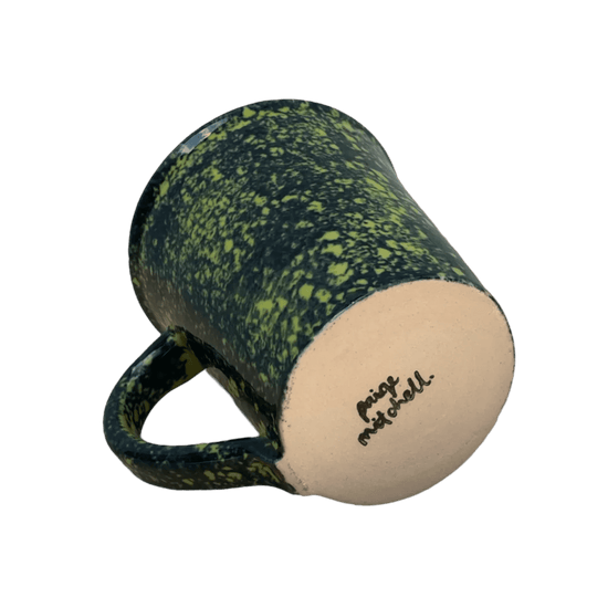 Cobalt Sponged Mug - Lime