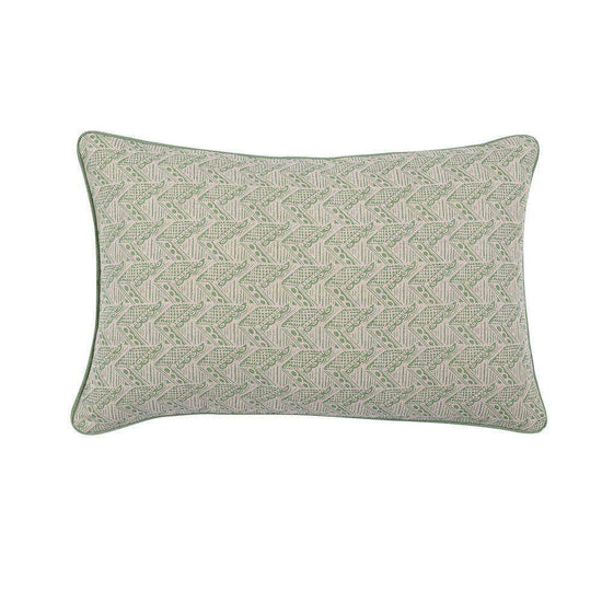Thatch Bolster Cushion in Forest Green