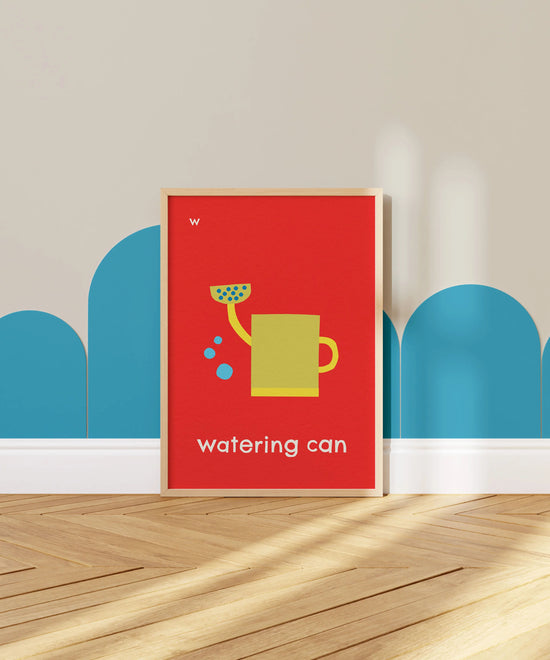 W for Watering Can Print