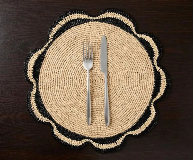 Raffia Woven Placemat Set