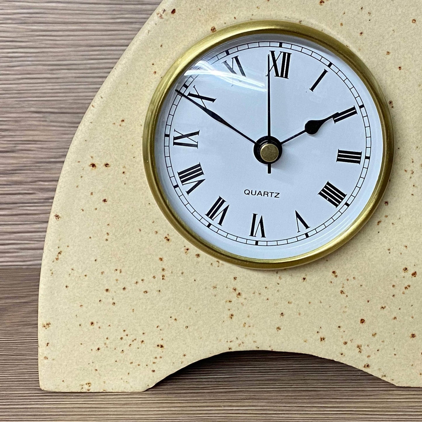 Ceramic Mantel Clock with Enclosed Face