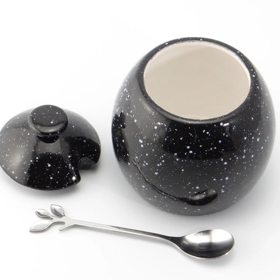 Sugar Bowl Speckled Black Glaze