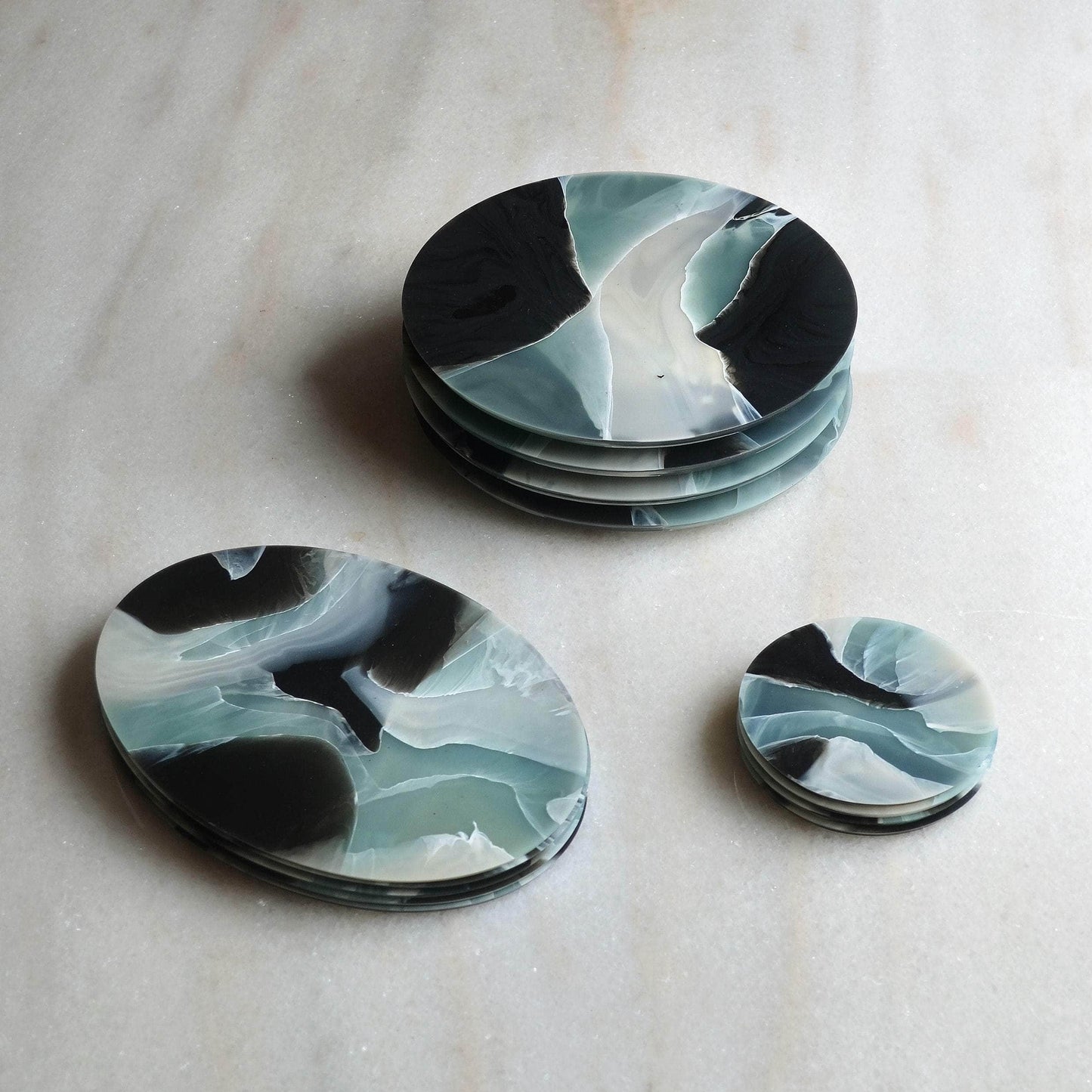 Recycled Plastic Coaster Tortoiseshell Glacier