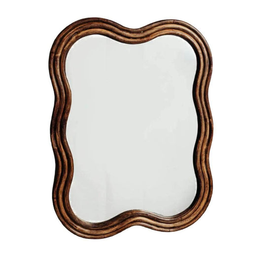 Wave Rattan Mirror (Medium)