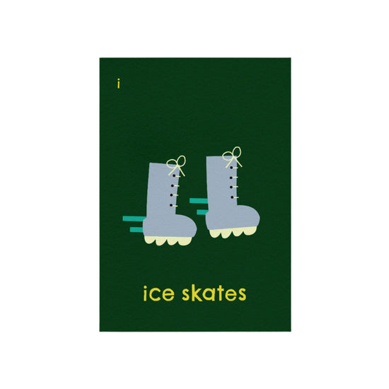 I for Ice Skates Print