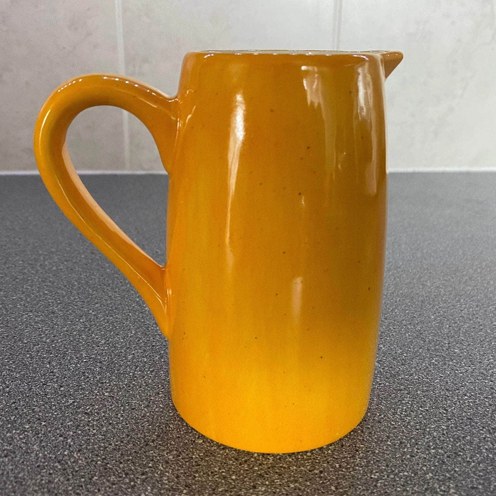 Milk Jug, Creamer, Yellow Speckled Glaze