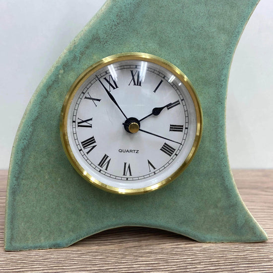 Ceramic Mantel Clock with Enclosed Face - Cornish Copper