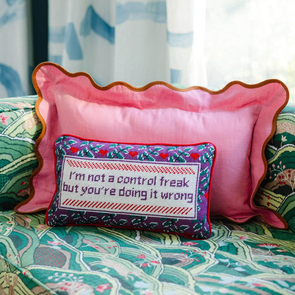 Control Freak Needlepoint Pillow